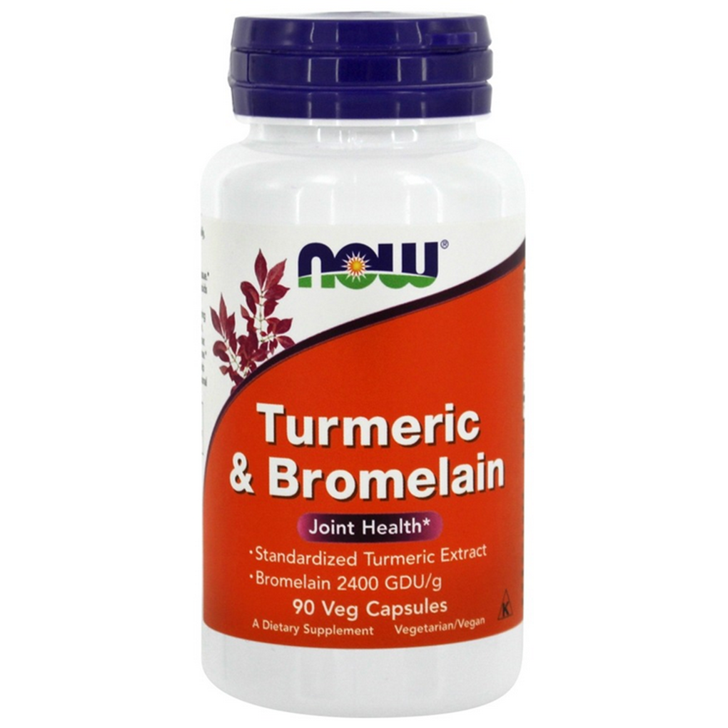 NOW Foods Turmeric & Bromelain / 90 Vegetable Capsules