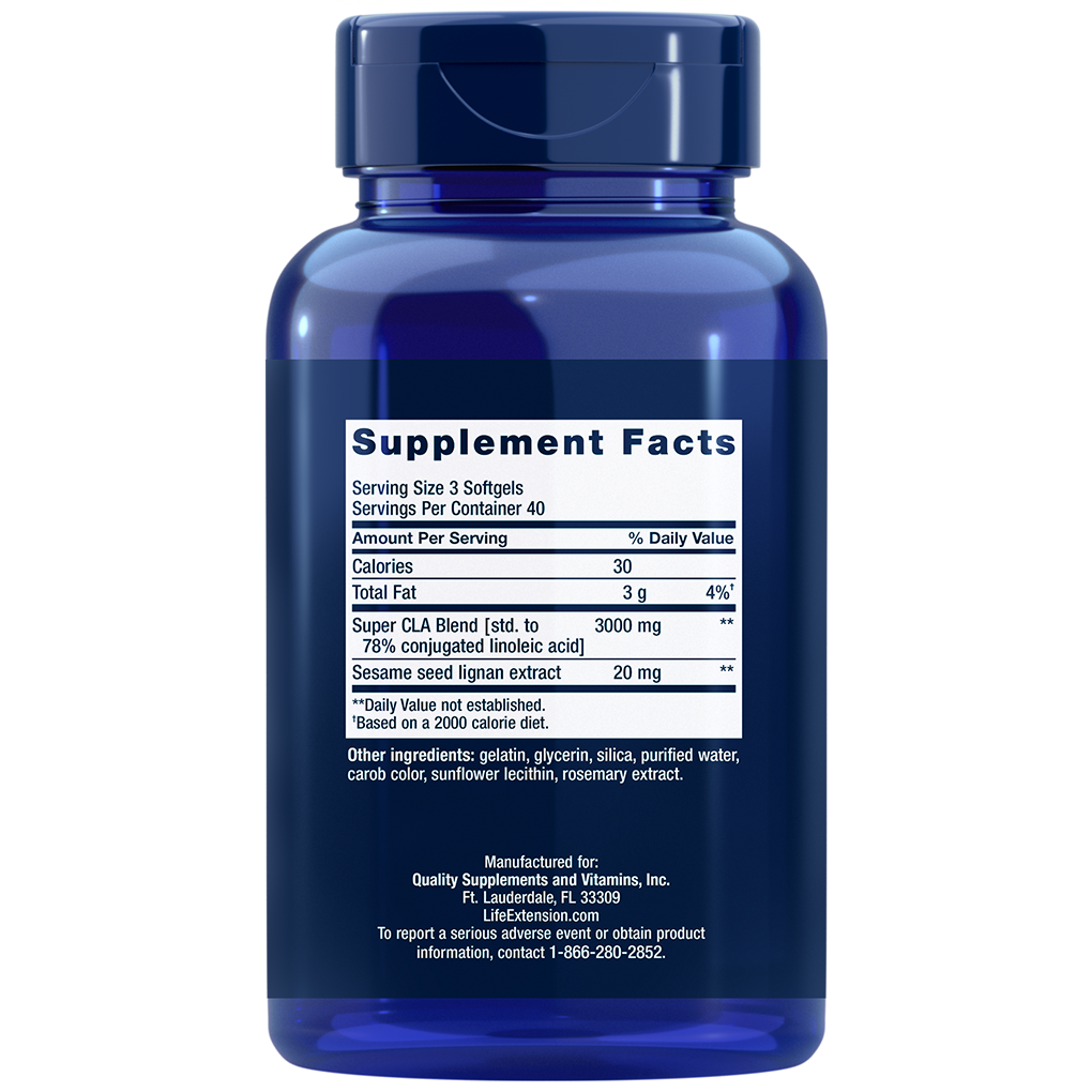 Life Extension Super CLA Blend with Sesame Lignans / 120 Softgels Life Extension Super CLA Blend with Sesame Lignans / 120 Softgels
