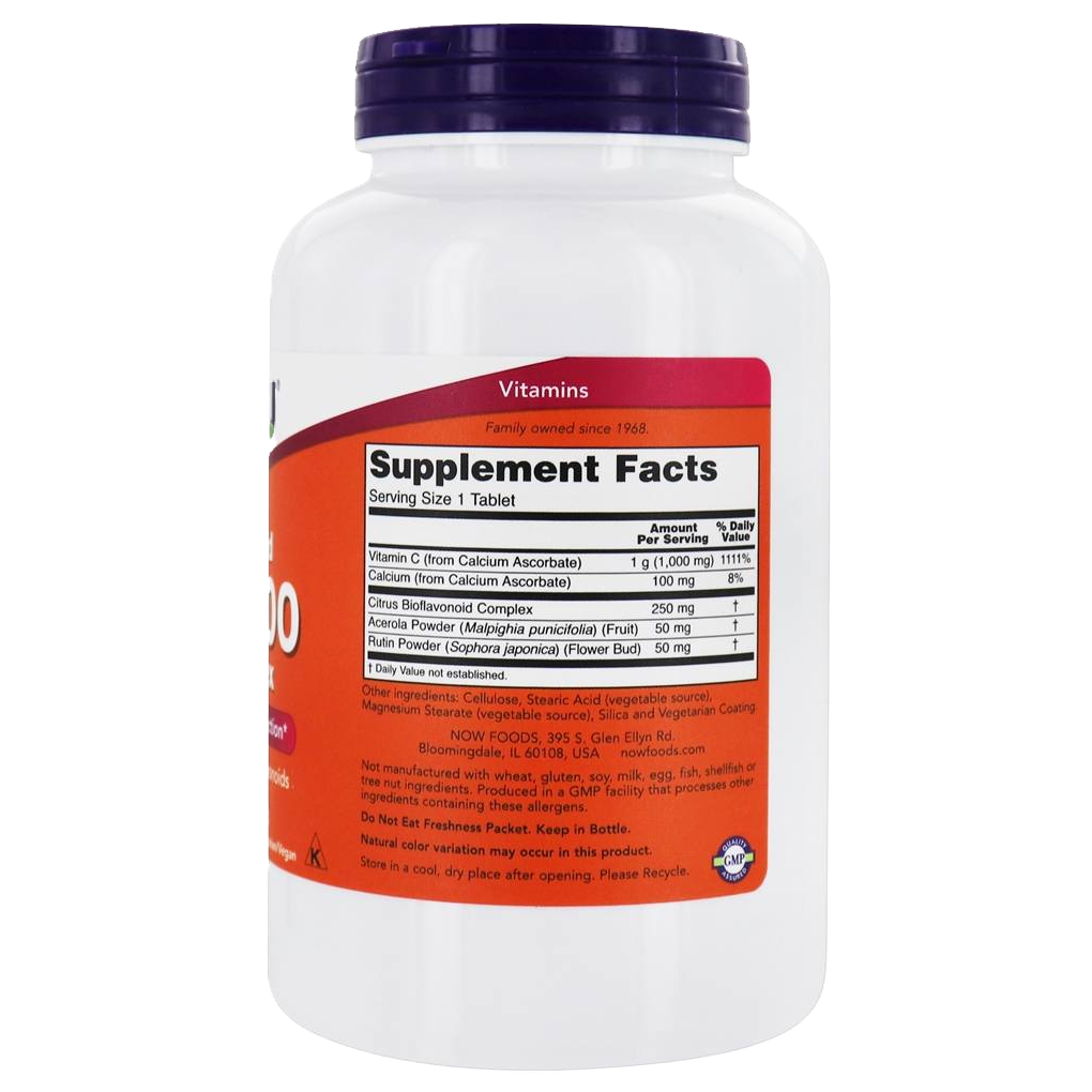 NOW Foods Vitamin C-1000 Buffered Complex / 180 Tablets NOW Foods Vitamin C-1000 Buffered Complex / 180 Tablets