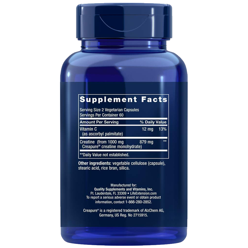 Life Extension Creatine Capsules / 120 Vegetarian Capsules Life Extension Creatine Capsules / 120 Vegetarian Capsules