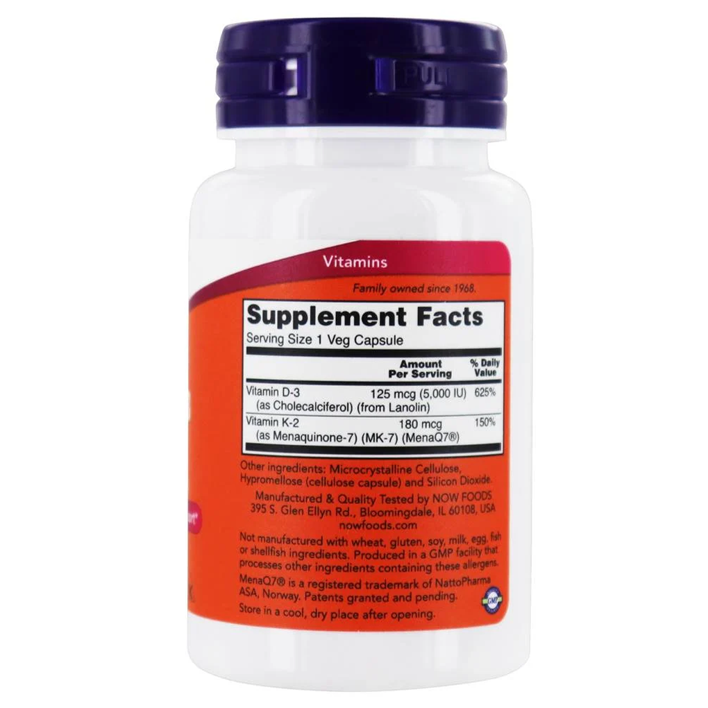 Now Foods Mega D-3 & MK-7 Bone & Cardiovascular Support / 60 Veg Capsules Now Foods Mega D-3 & MK-7 Bone & Cardiovascular Support / 60 Veg Capsules