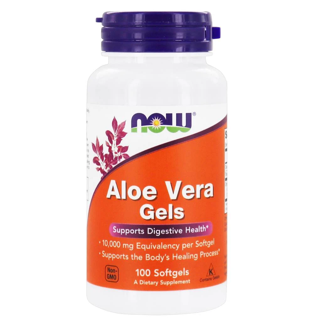 Now Foods Aloe Vera Gels 10,000 mg Equivalency / 100 Softgels Now Foods Aloe Vera Gels 10,000 mg Equivalency / 100 Softgels