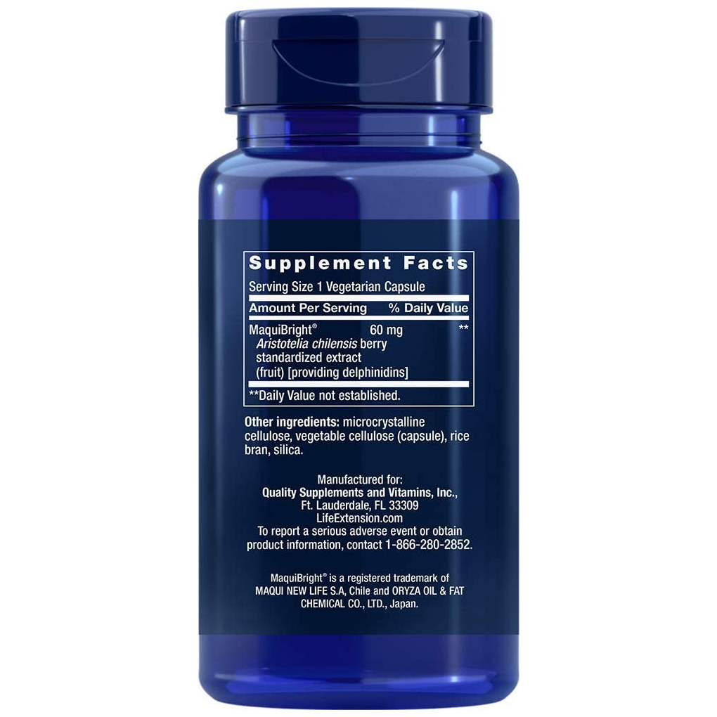 Life Extension TEAR SUPPORT W/MAQUIBRIGHT® 60 mg, 30 vegetarian capsules Life Extension TEAR SUPPORT W/MAQUIBRIGHT® 60 mg, 30 vegetarian capsules