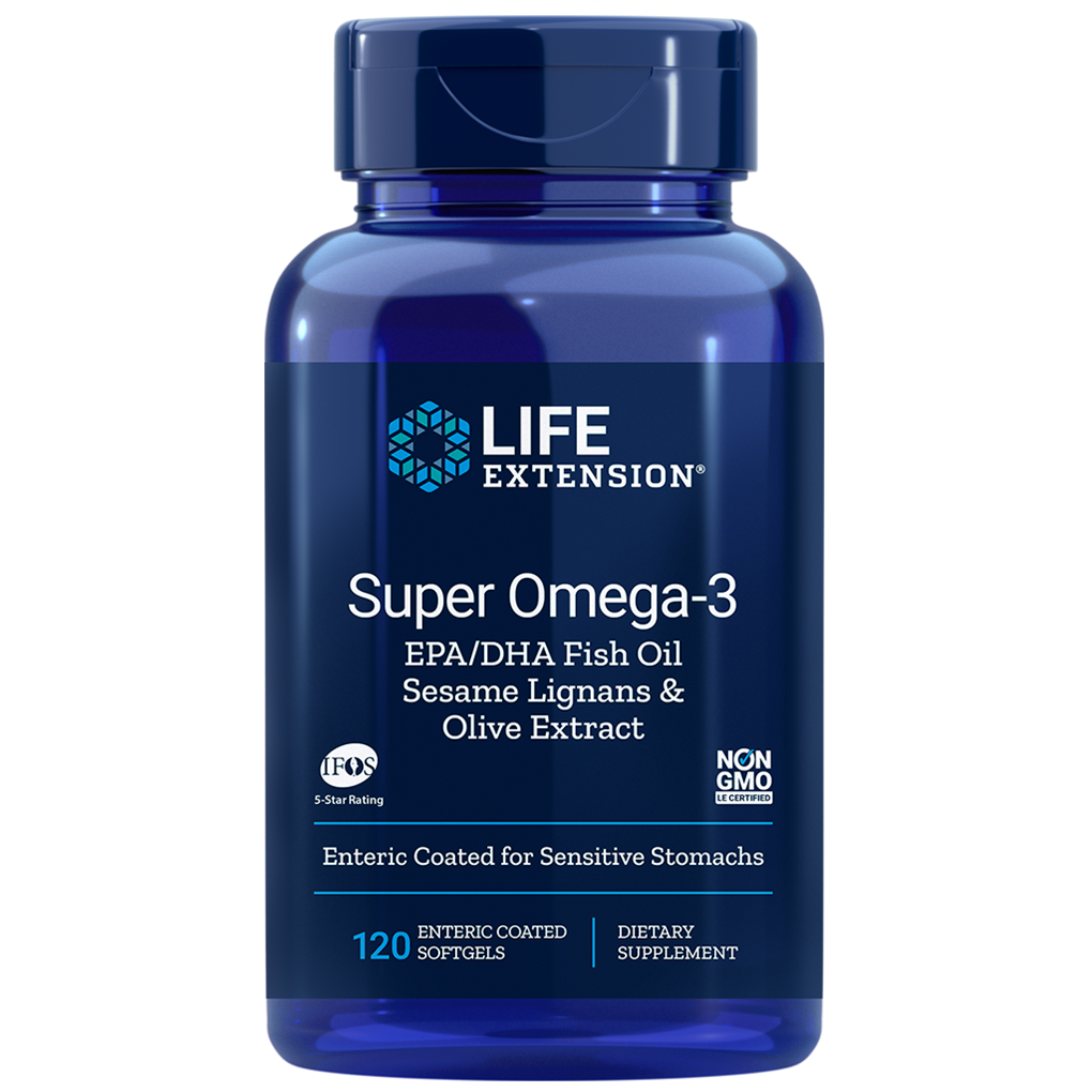 Life Extension Super Omega-3 EPA/DHA Fish Oil, Sesame Lignans & Olive Extract / 120 Enteric-Coated Softgels Life Extension Super Omega-3 EPA/DHA Fish Oil, Sesame Lignans & Olive Extract / 120 Enteric-Coated Softgels