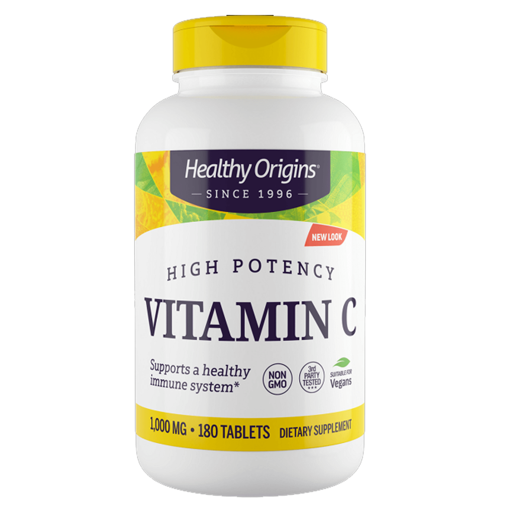 Healthy Origins High Potency Vitamin C 1,000 mg / 180 Tablets