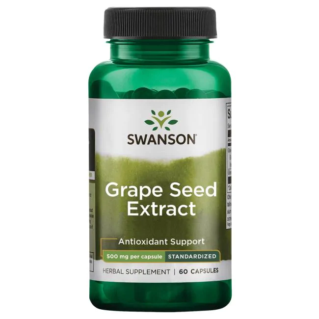 Swanson Superior Herbs Grape Seed Extract (Standardized) 500 mg / 60 Caps