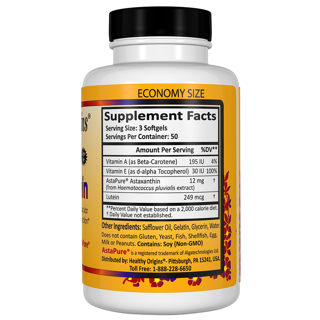 Healthy Origins ASTAXANTHIN 4 MG (COMPLEX) / 150 Softgels Healthy Origins ASTAXANTHIN 4 MG (COMPLEX) / 150 Softgels