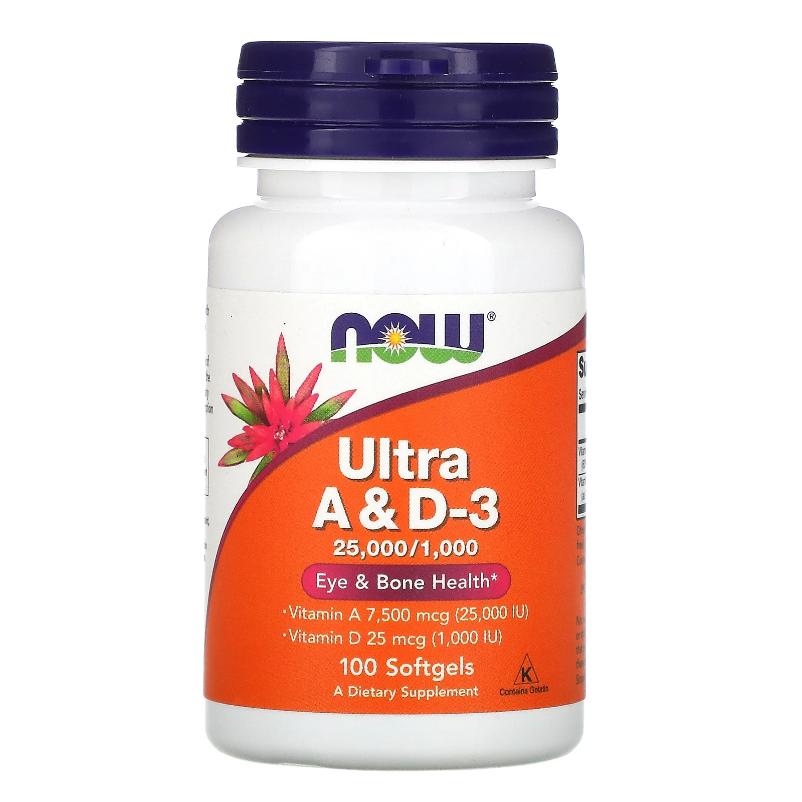 Nowfoods Ultra A & D-3 (25,000/1,000 IU) 100 Softgels Nowfoods Ultra A & D-3 (25,000/1,000 IU) 100 Softgels