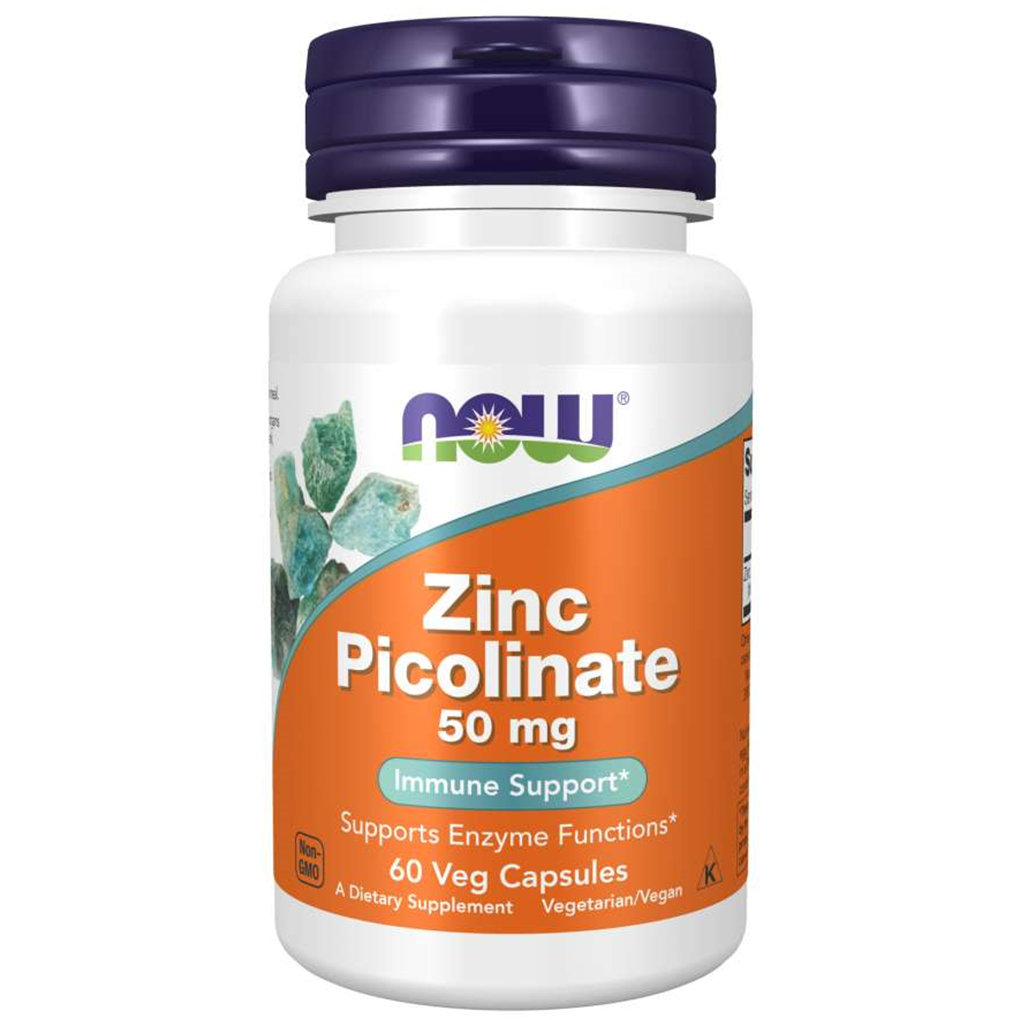 NOW Foods Zinc picolinate 50 mg. / 60 Veg Capsules