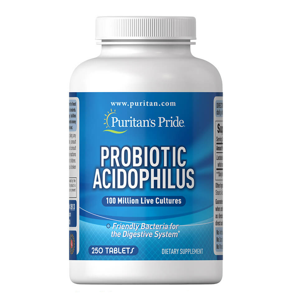 Puritan's Pride Probiotic Acidophilus 100 million / 250 Tablets.