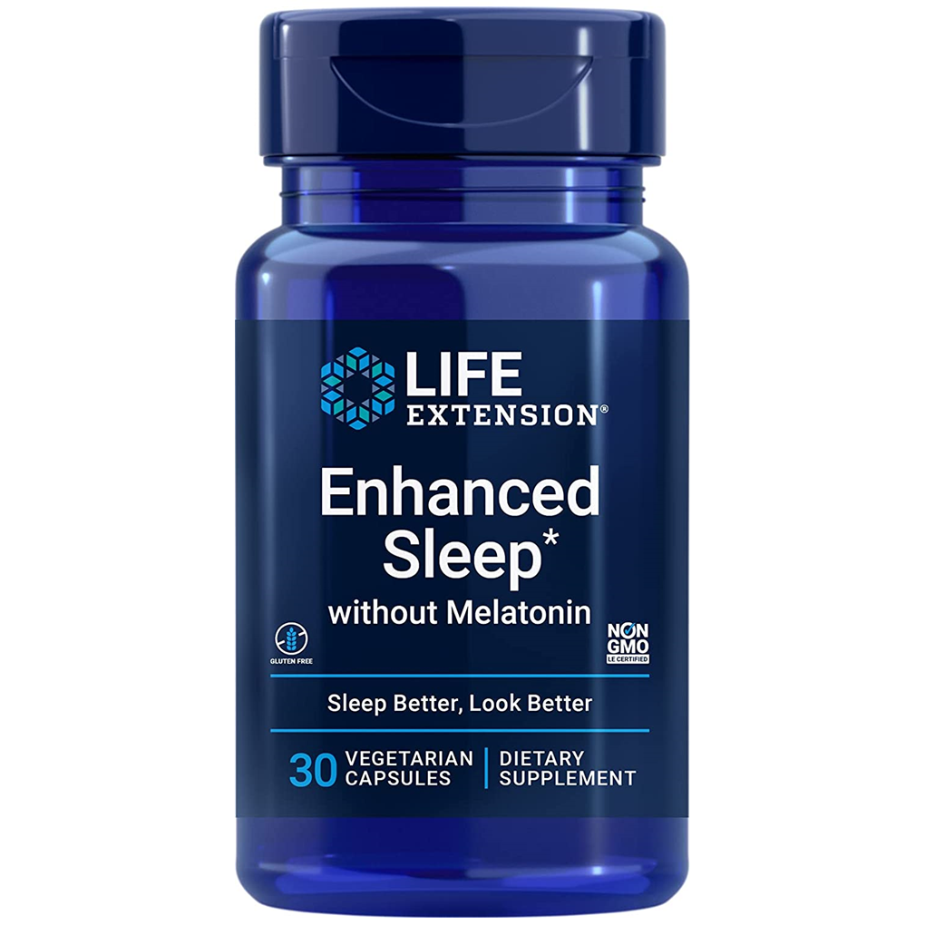 Life Extension  Enhanced Sleep without Melatonin / 30 Vegetarian Capsules