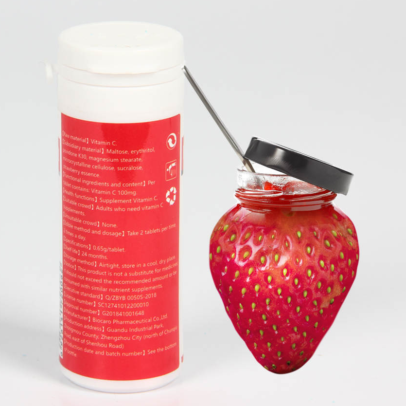 Biocaro Vitamin C Chewable (Strawberry Flavor) / 30 Tablets Biocaro Vitamin C Chewable (Strawberry Flavor) / 30 Tablets
