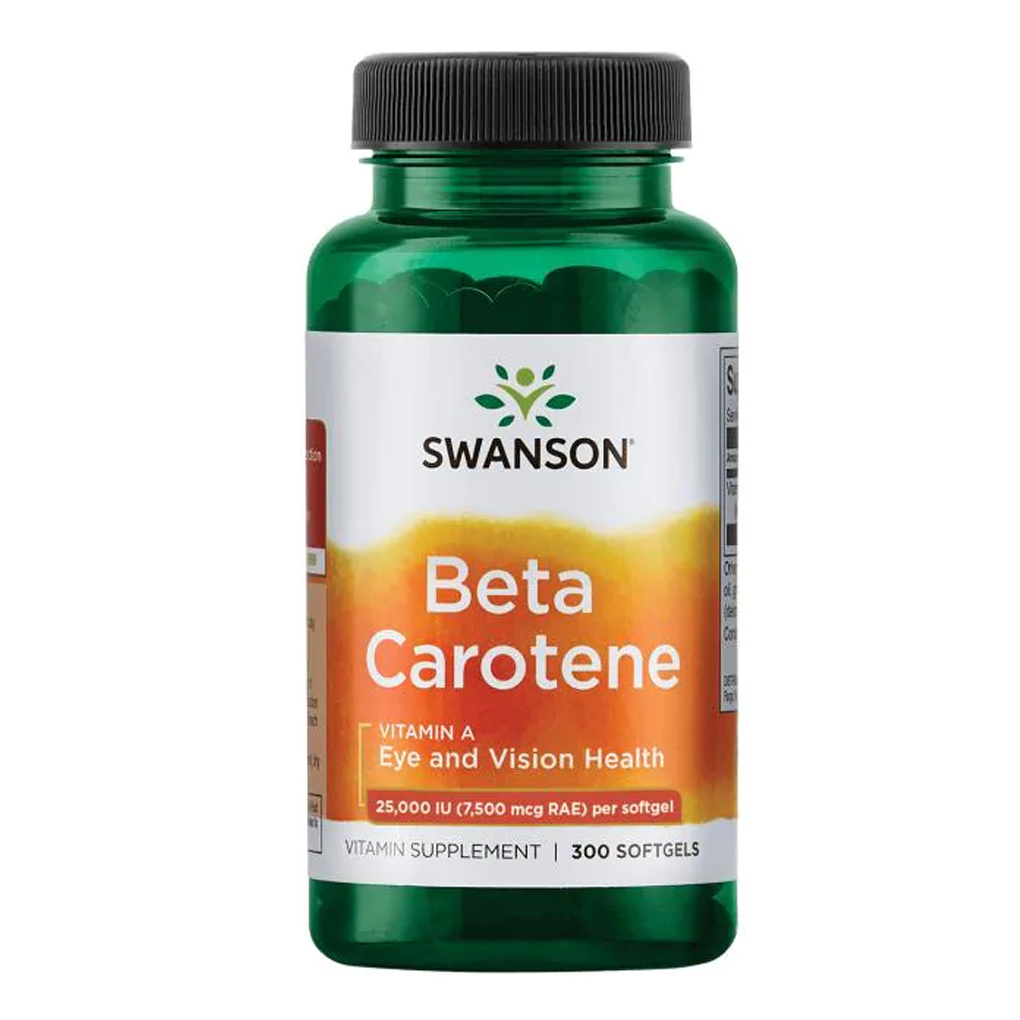 Swanson Premium Beta-Carotene (Vitamin A) 25,000 IU / 300 Sgels Swanson Premium Beta-Carotene (Vitamin A) 25,000 IU / 300 Sgels