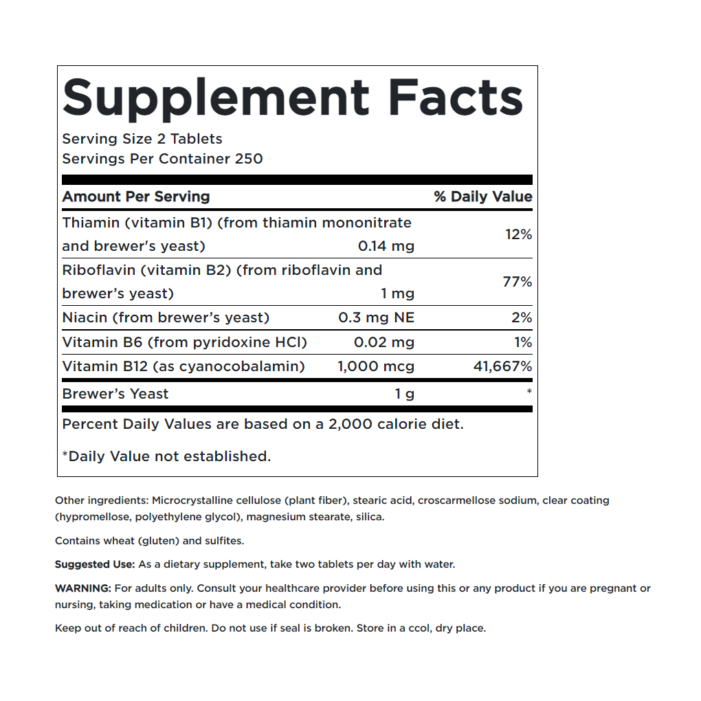Swanson Premium Brewer's Yeast 500 mg / 500 Tabs Swanson Premium Brewer's Yeast 500 mg / 500 Tabs