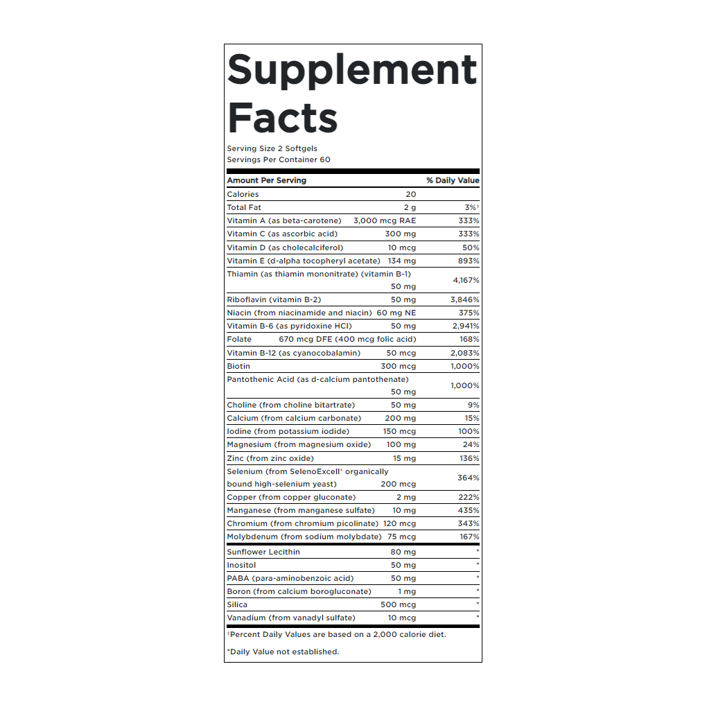 Swanson Premium High Potency Softgel Multivitamin Iron Free / 120 Sgels Swanson Premium High Potency Softgel Multivitamin Iron Free / 120 Sgels