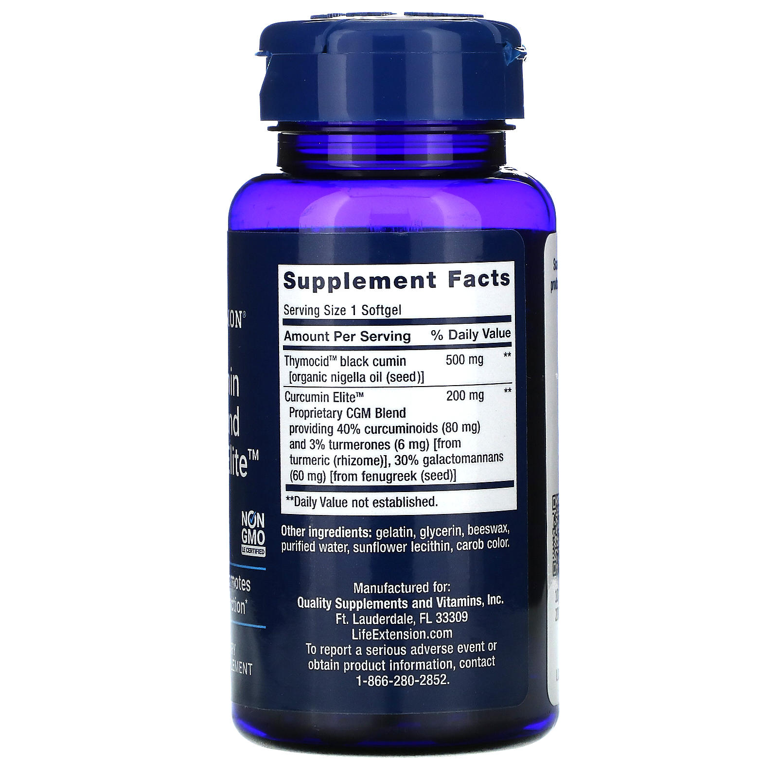 Life Extension Black Cumin Seed Oil and Curcumin Elite™ / 60 Softgels
