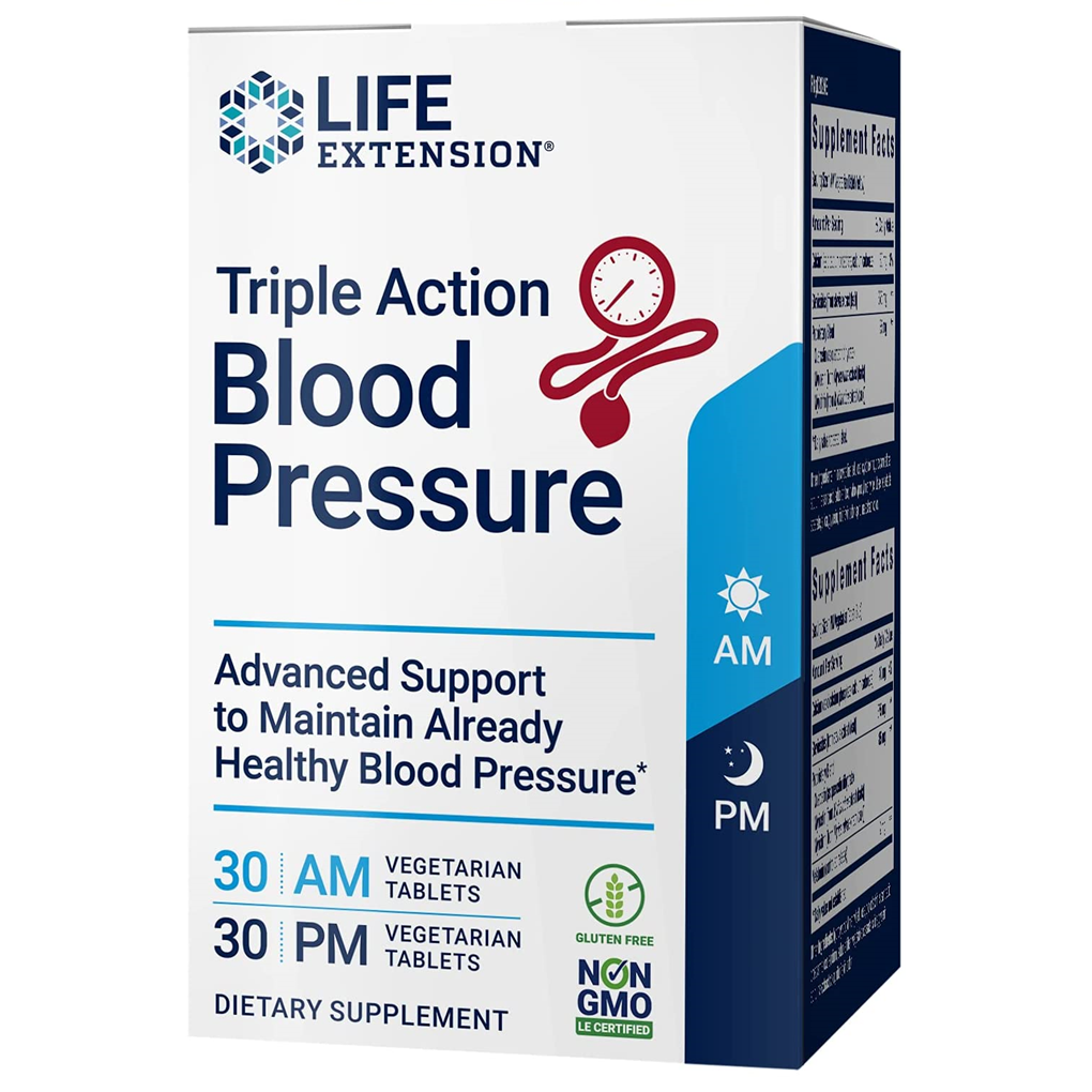 Life Extension Triple Action Blood Pressure / 60 Vegetarian Tablets Life Extension Triple Action Blood Pressure / 60 Vegetarian Tablets
