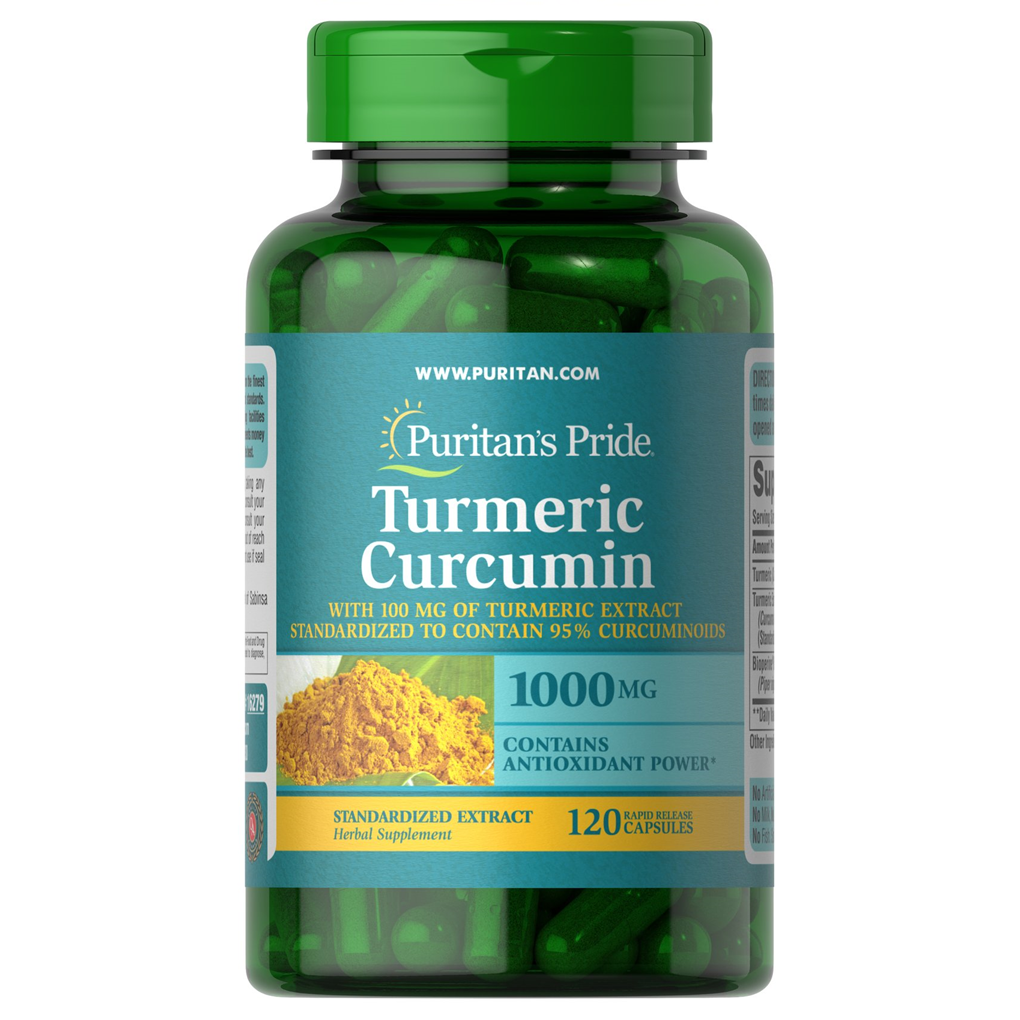 Puritan's Pride Turmeric Curcumin with Bioperine 1,000 mg / 120 Capsules Puritan's Pride Turmeric Curcumin with Bioperine 1,000 mg / 120 Capsules