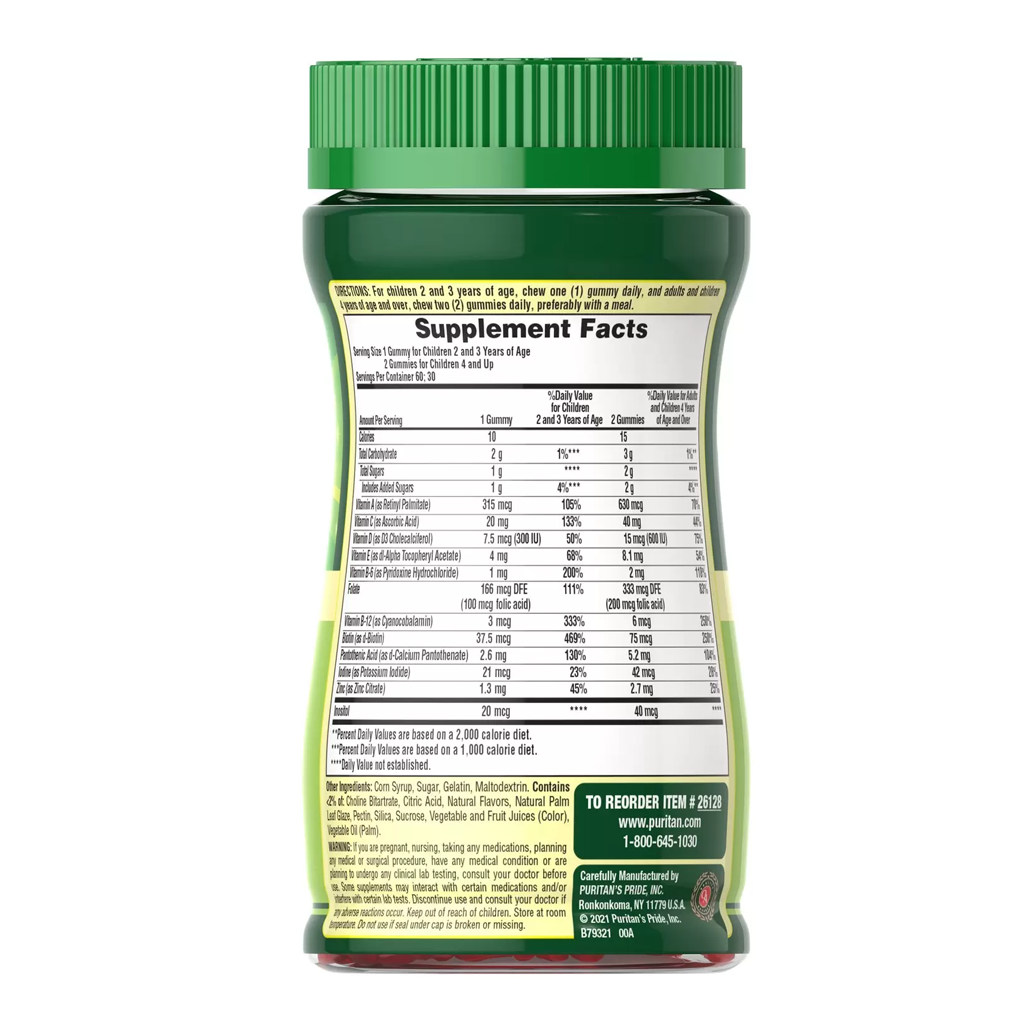 Puritan's pride Children's Multivitamins & Minerals / 60 Gummies Puritan's pride Children's Multivitamins & Minerals / 60 Gummies