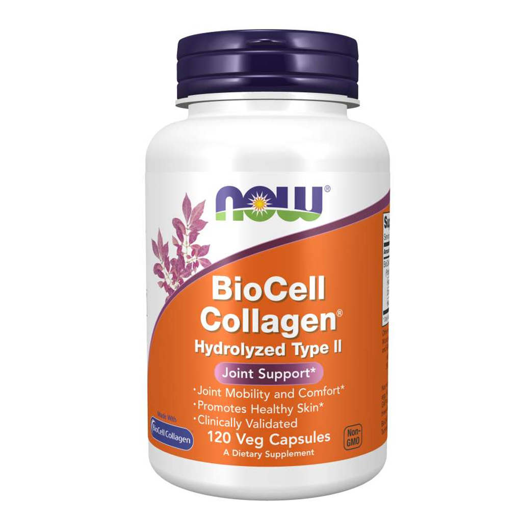 NOW Foods BioCell Collagen Hydrolyzed Type II Joint Support / 120 Vegetable Capsules