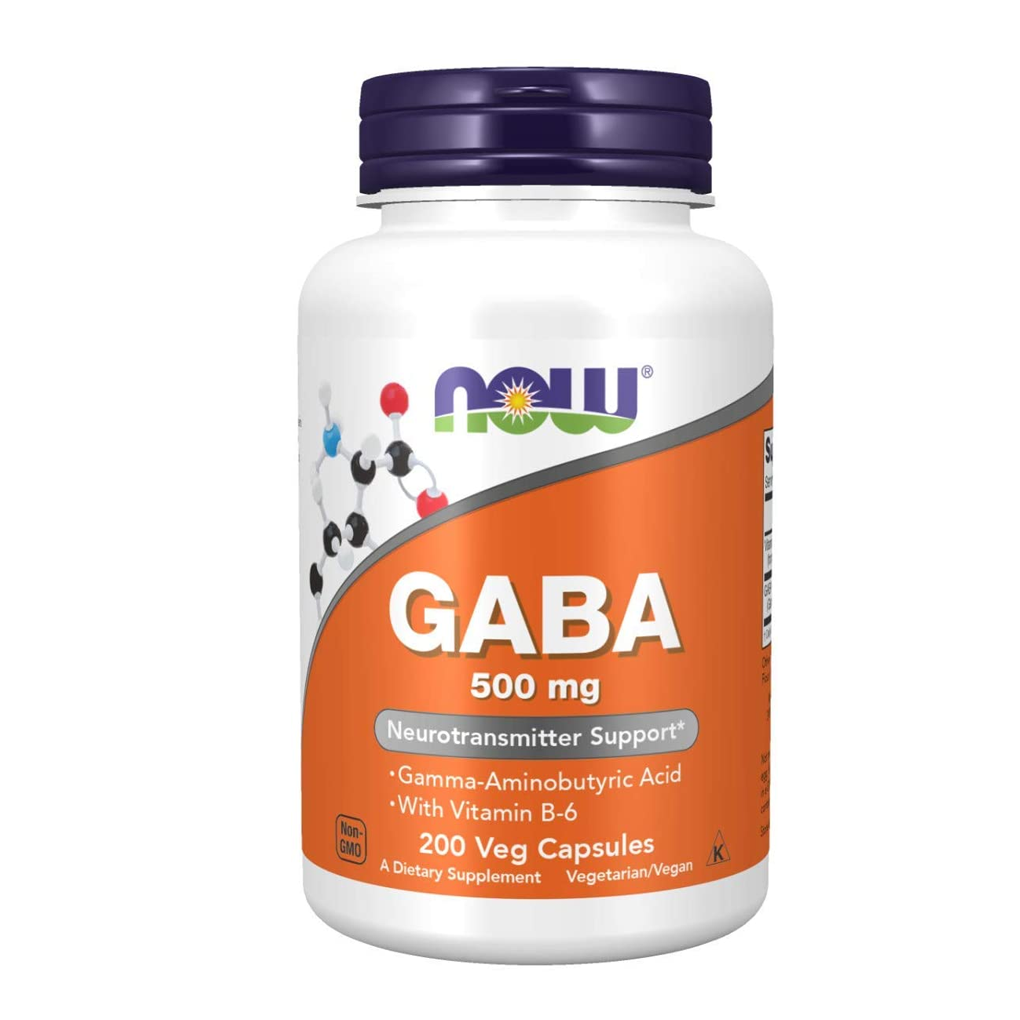 NOW Foods GABA 500 mg with B-6 / 200 Veg Capsules NOW Foods GABA 500 mg with B-6 / 200 Veg Capsules