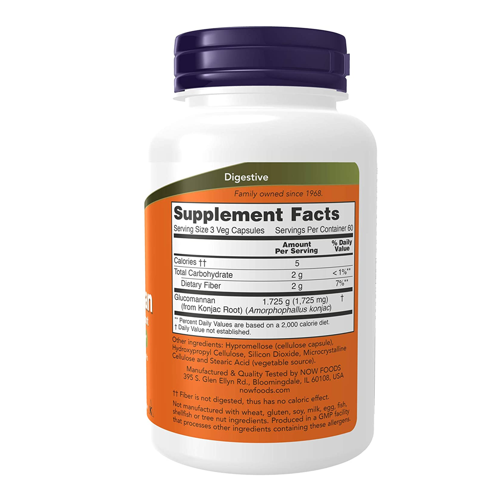 Now Foods Glucomannan 575 mg / 180 Capsules