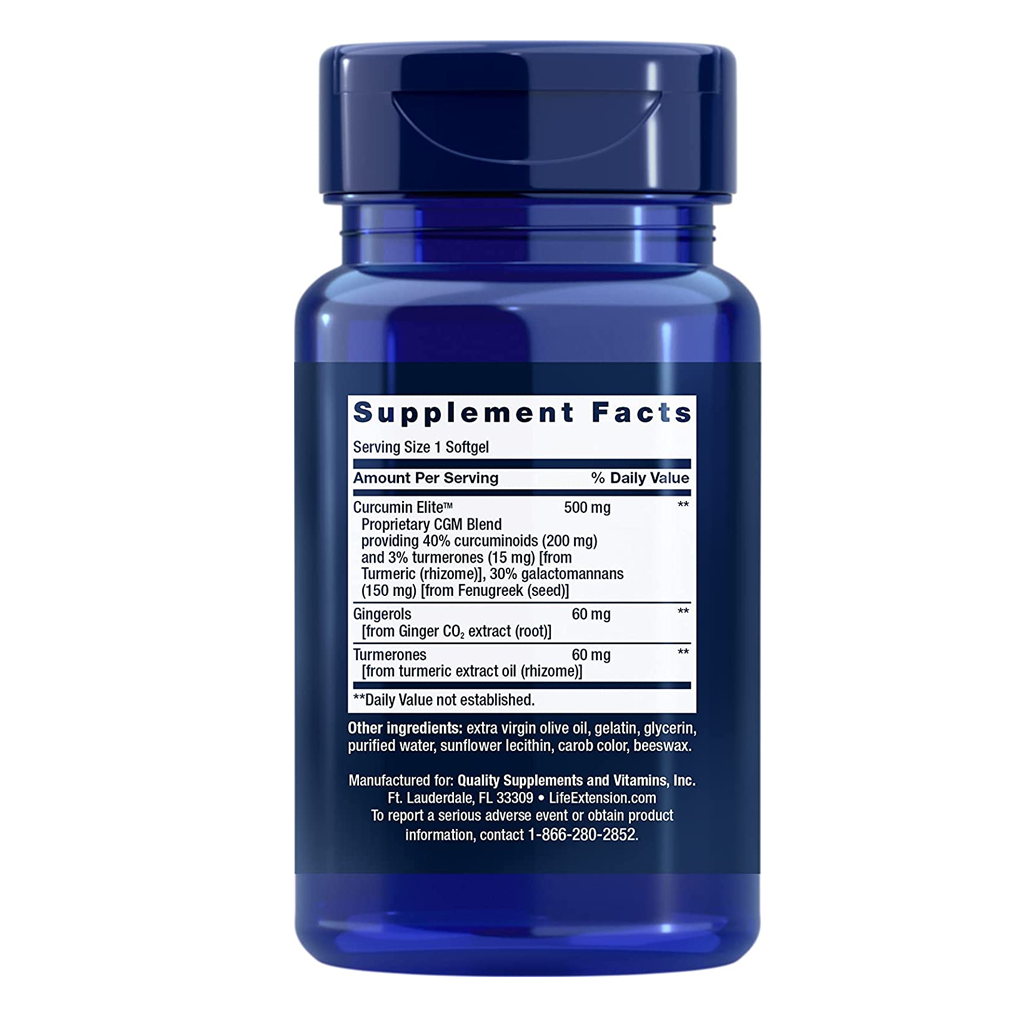 Life Extension Advanced Curcumin Elite™ Turmeric Extract, Ginger & Turmerones / 30 Softgels Life Extension Advanced Curcumin Elite™ Turmeric Extract, Ginger & Turmerones / 30 Softgels