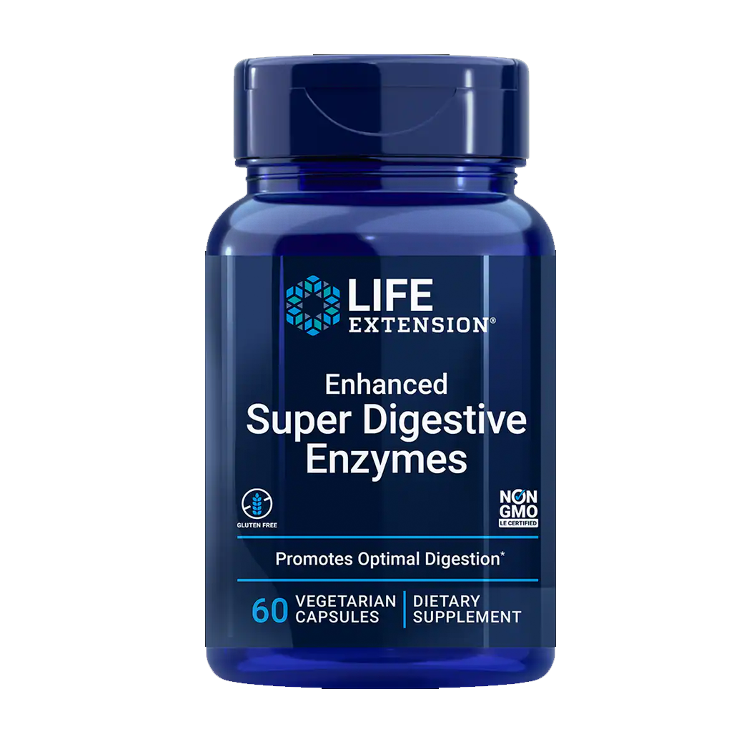 Life Extension  Enhanced Super Digestive Enzymes / 60 Vegetarian Capsules