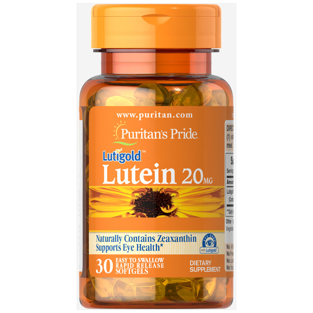 Puritan's Pride Lutein 20 mg with Zeaxanthin / 30 Softgels Puritan's Pride Lutein 20 mg with Zeaxanthin / 30 Softgels