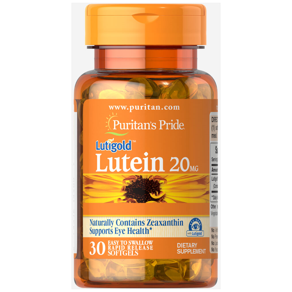 Puritan's Pride  Lutein 20 mg with Zeaxanthin / 30 Softgels