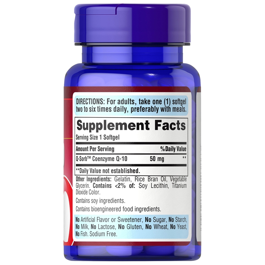 Puritan's Pride Q-SORB™ Co Q-10 50 mg / 100 Rapid Release Softgels Puritan's Pride Q-SORB™ Co Q-10 50 mg / 100 Rapid Release Softgels