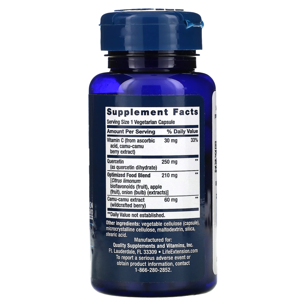Life Extension Optimized Quercetin 250 mg / 60 Vegetarian Capsules Life Extension Optimized Quercetin 250 mg / 60 Vegetarian Capsules