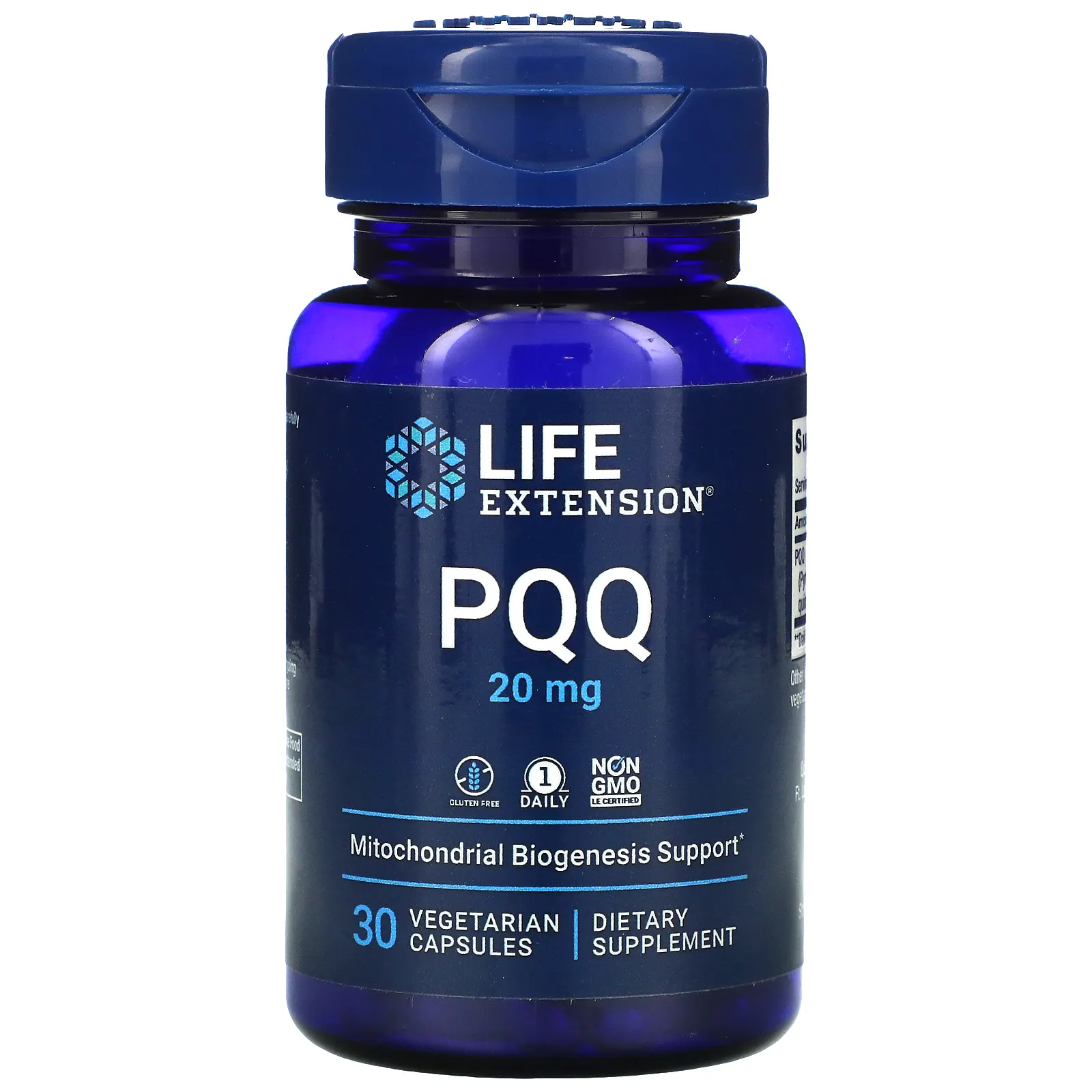 Life Extension PQQ (Pyrroloquinoline Quinone) 20 mg / 30 Vegetarian Capsules