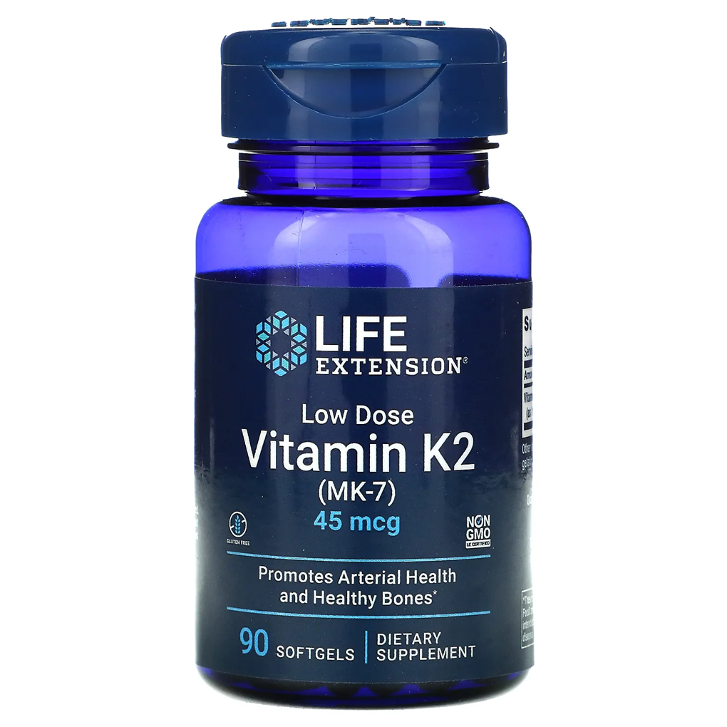 Life Extension  Low Dose Vitamin K2   MK-7  45 mcg / 90 Softgels