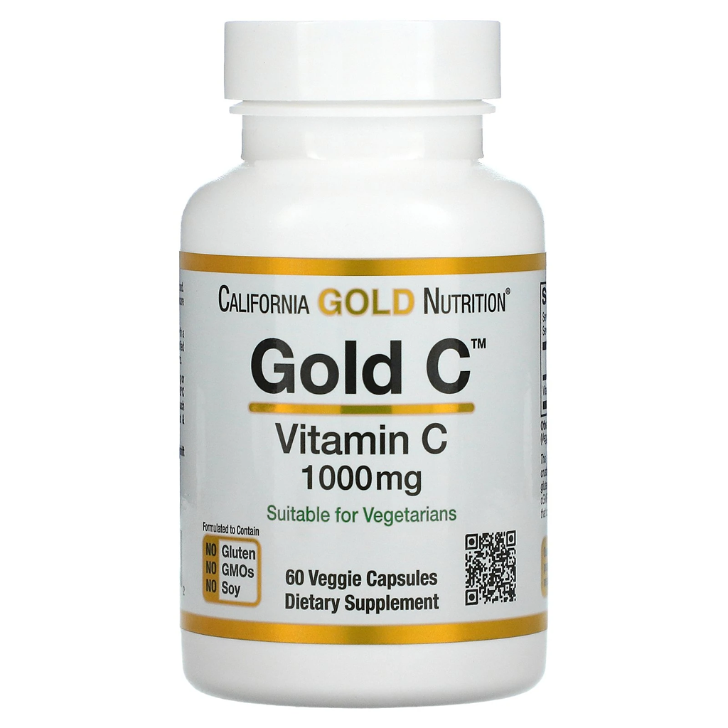 California Gold Nutrition, Gold C, Vitamin C, 1,000 mg, 60 Veggie Capsules