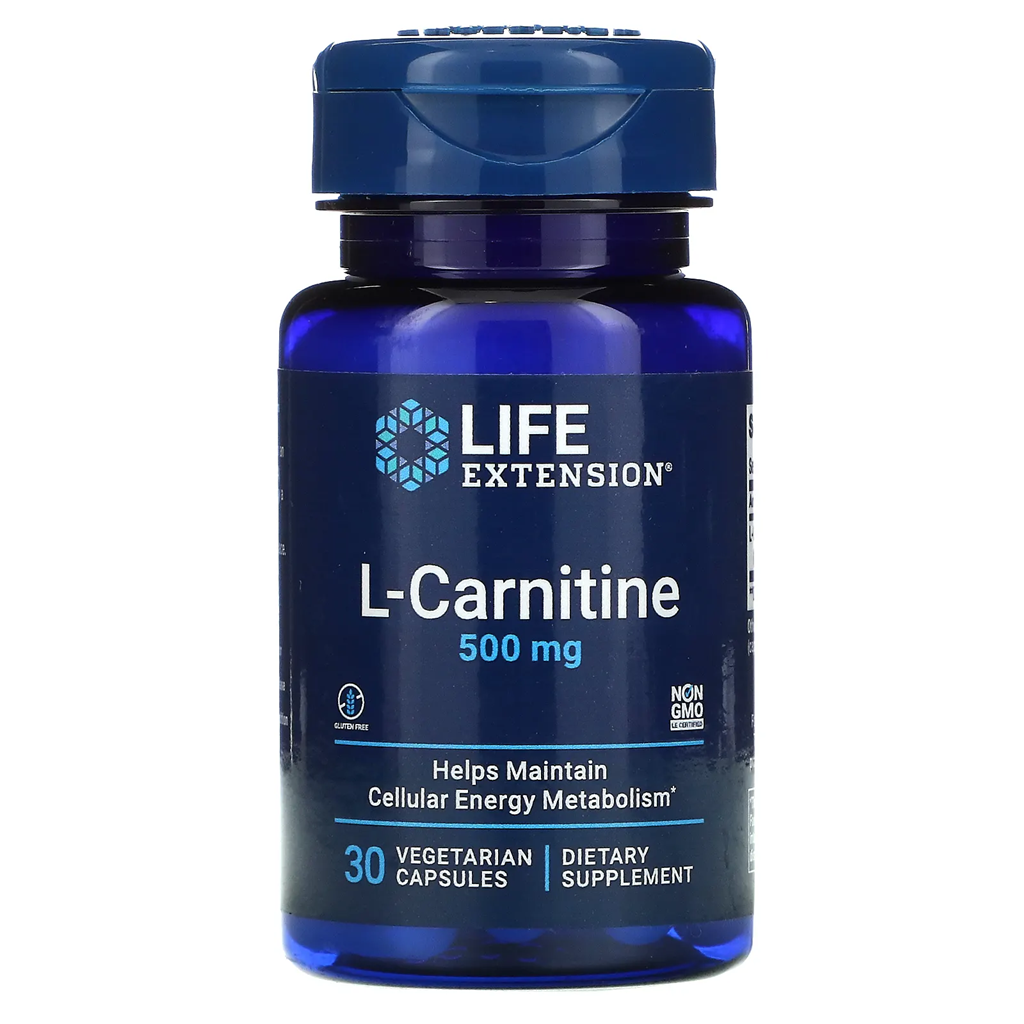 Life Extension  L-Carnitine  500 mg / 30 Vegetarian Capsules