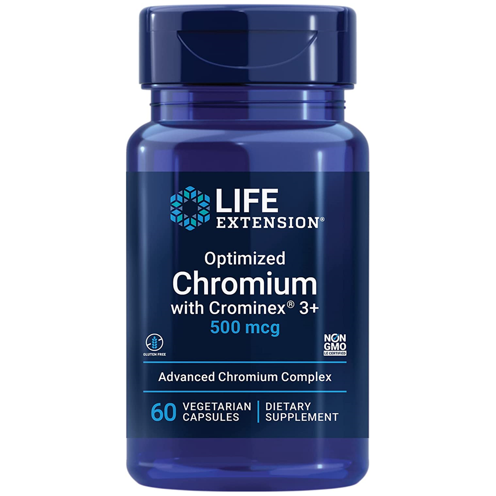 Life Extension  Optimized Chromium with Crominex® 3+  500 mcg / 60 Vegetarian Capsules