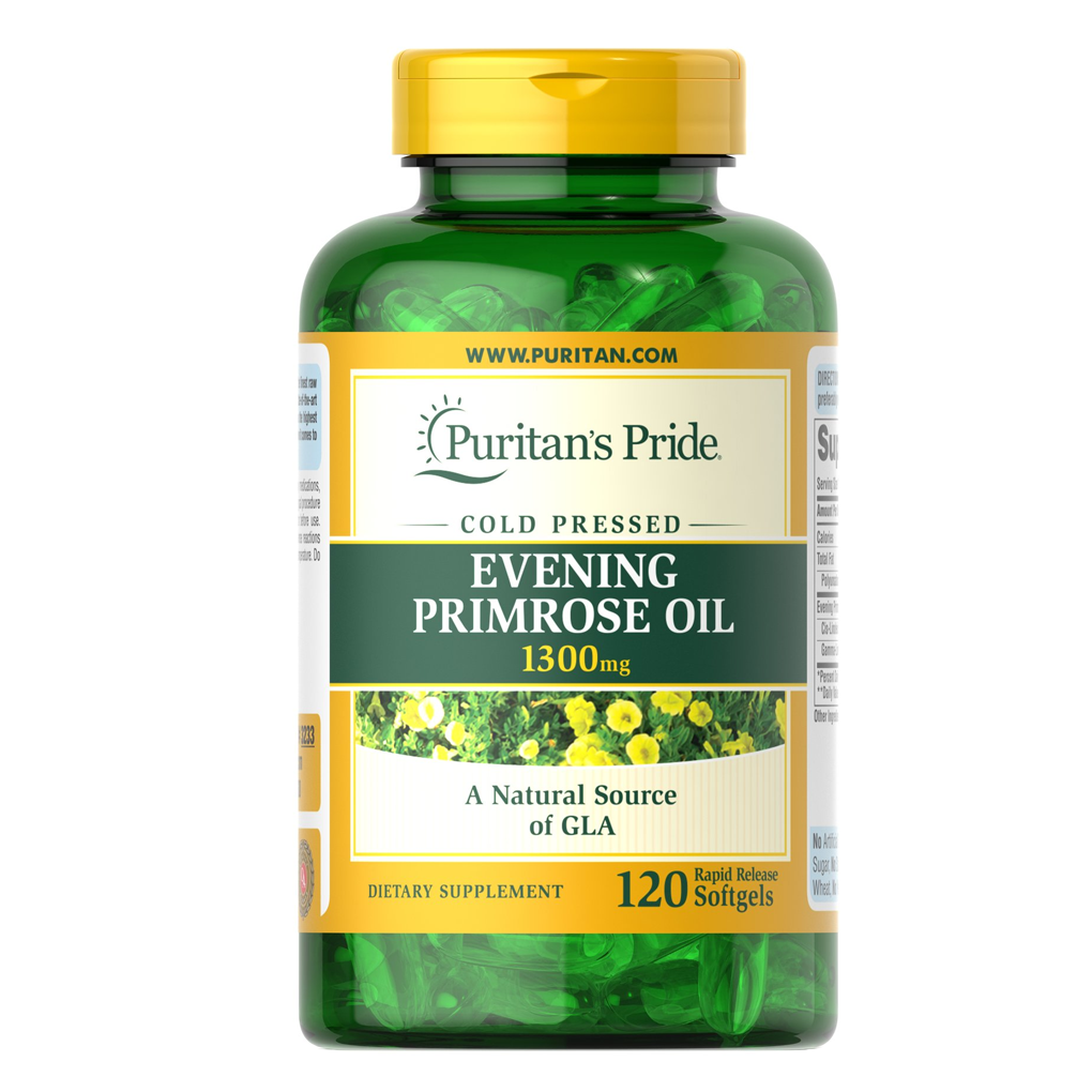 Puritan's Pride Evening Primrose Oil 1300 mg with GLA / 120 Softgels