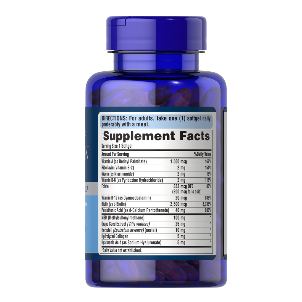 Puritan's Pride Hair, Skin & Nails One Per Day Formula / 60 Softgels Puritan's Pride Hair, Skin & Nails One Per Day Formula / 60 Softgels