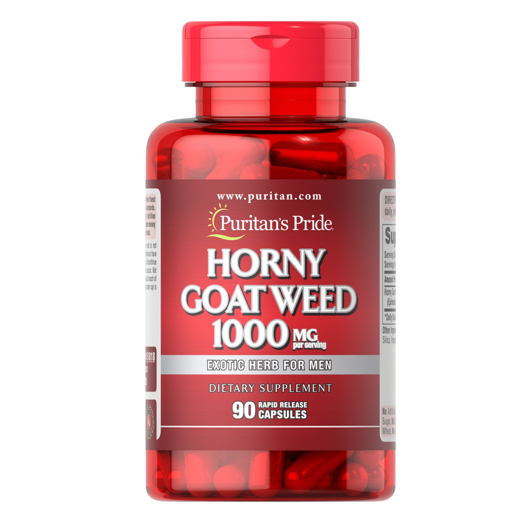 Puritan's Pride Horny Goat Weed 1000 mg / 90 Rapid Release Capsules