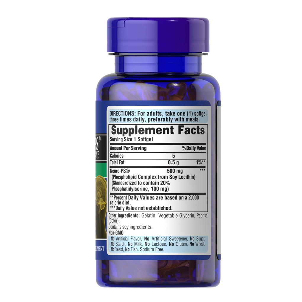 Puritan's Pride Neuro-PS (Phosphatidylserine) 100 mg / 60 Softgels Puritan's Pride Neuro-PS (Phosphatidylserine) 100 mg / 60 Softgels