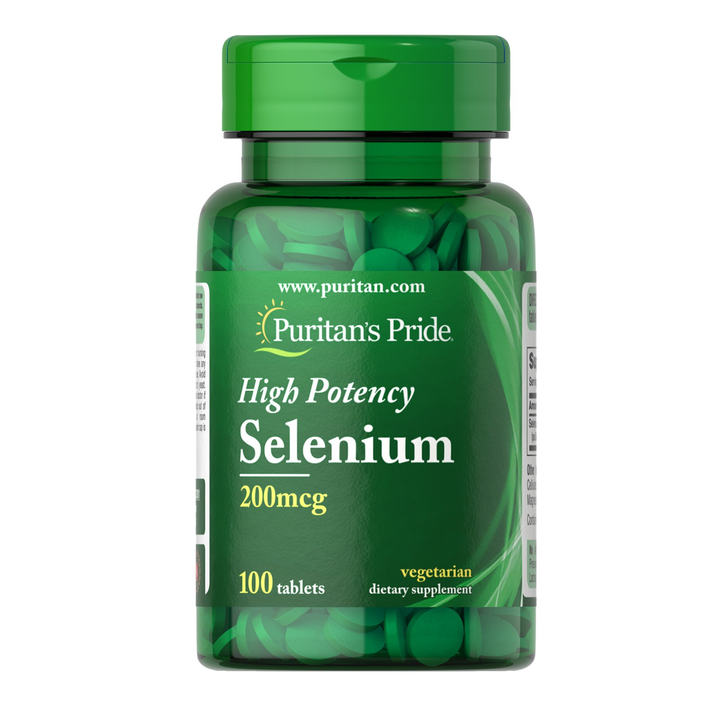Puritan's Pride Selenium 200 mcg / 100 Tablets Puritan's Pride Selenium 200 mcg / 100 Tablets