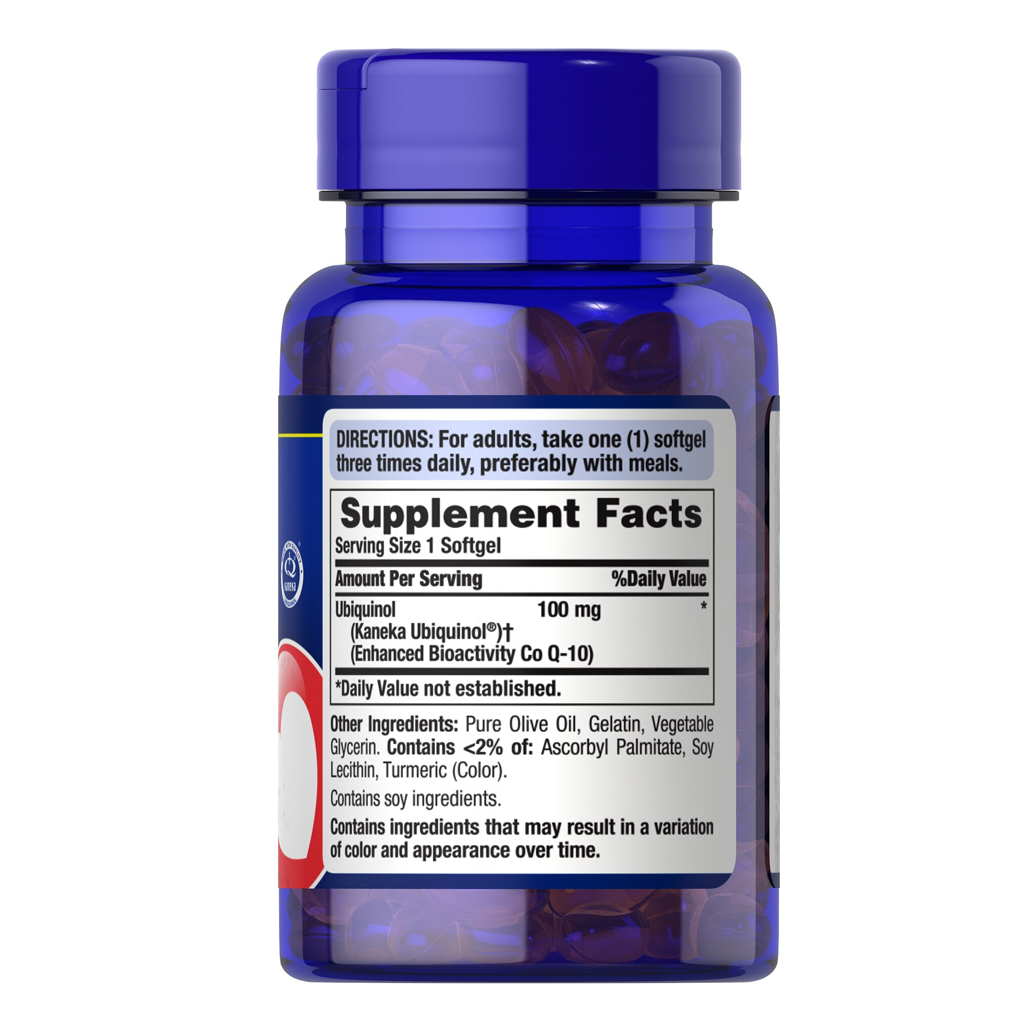 Puritan's Pride Ubiquinol 100 mg / 60 Rapid Release Softgels Puritan's Pride Ubiquinol 100 mg / 60 Rapid Release Softgels