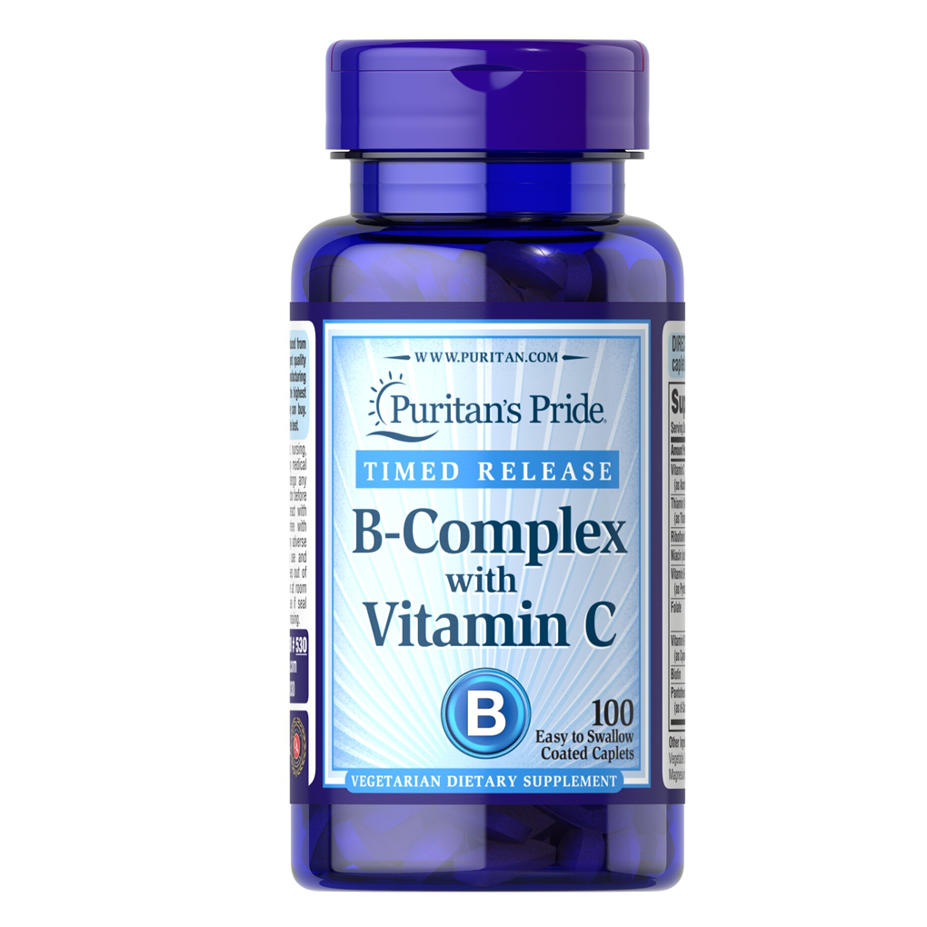 Puritan's Pride Vitamin B-Complex + Vitamin C Time Release / 100 Caplets