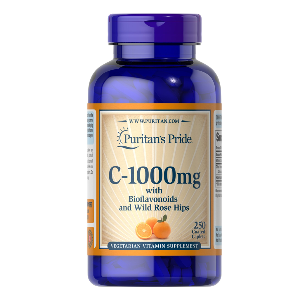 Puritan's Pride Vitamin C-1000 mg with Bioflavonoids & Rose Hips / 250 Caplets Puritan's Pride Vitamin C-1000 mg with Bioflavonoids & Rose Hips / 250 Caplets