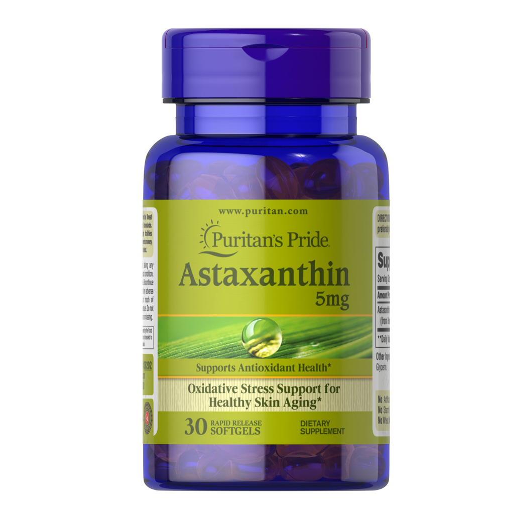 Puritan's Pride Natural Astaxanthin 5 mg / 30 Softgels Puritan's Pride Natural Astaxanthin 5 mg / 30 Softgels