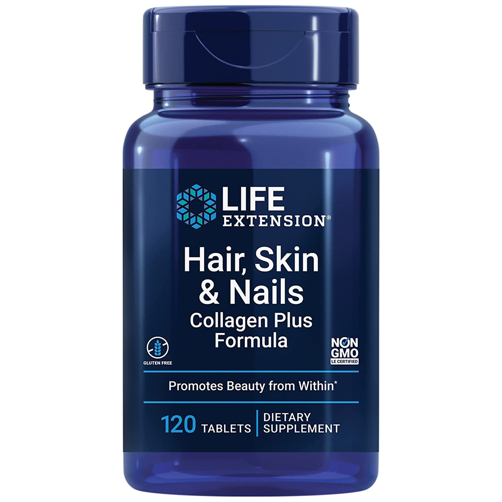 Life Extension  Hair, Skin & Nails Collagen Plus Formula / 120 Tablets