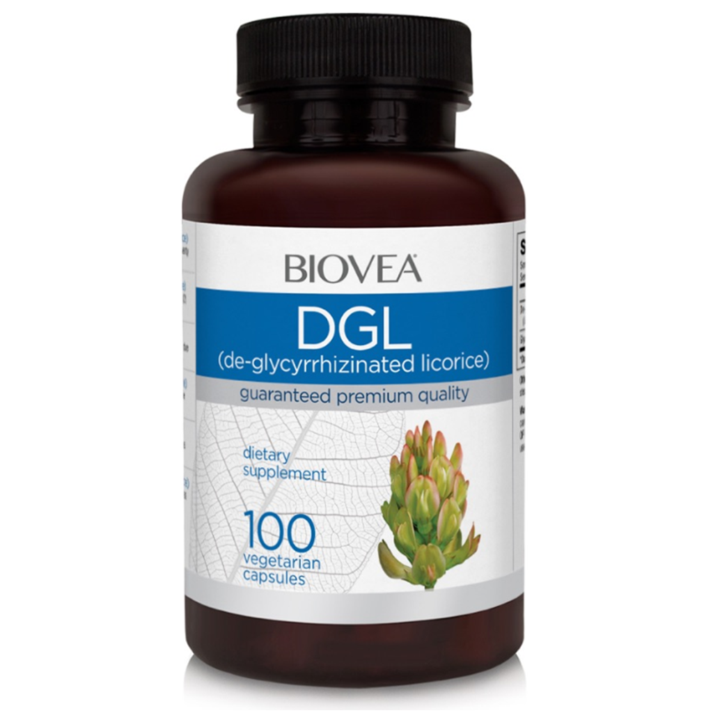 BIOVEA  DGL (De-Glycyrrhizinated Licorice) / 100 Vegetarian Capsules