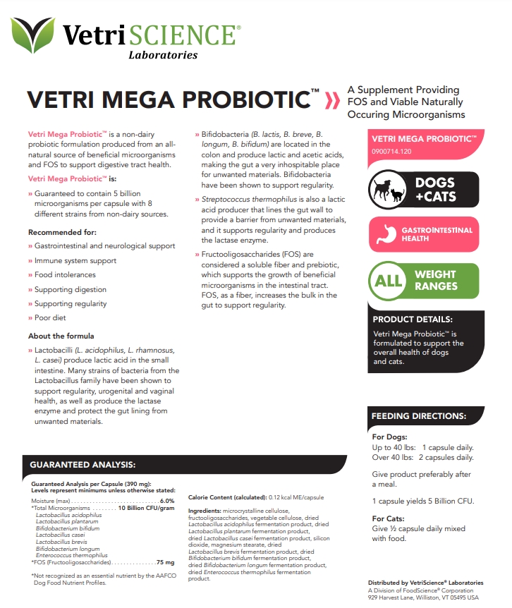 Vetriscience  Vetri Mega Probiotic™ - 120 CAPSULE