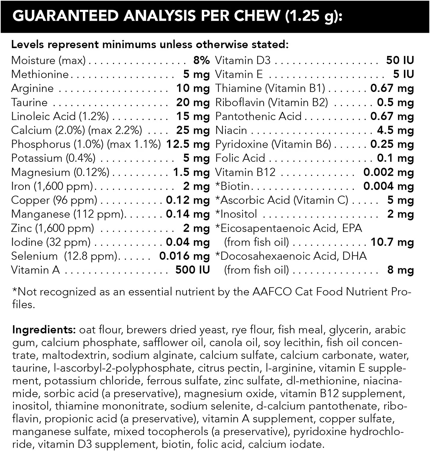 VetriScience Nu Cat Multivitamin / 30 Chews